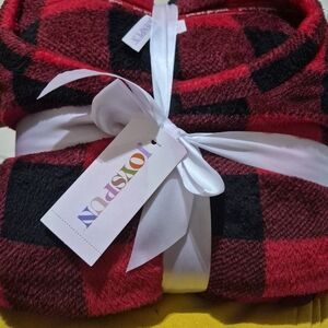 Joyspun Women's Red and Black Plaid Pajama Set